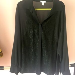 Silk and lace blouse